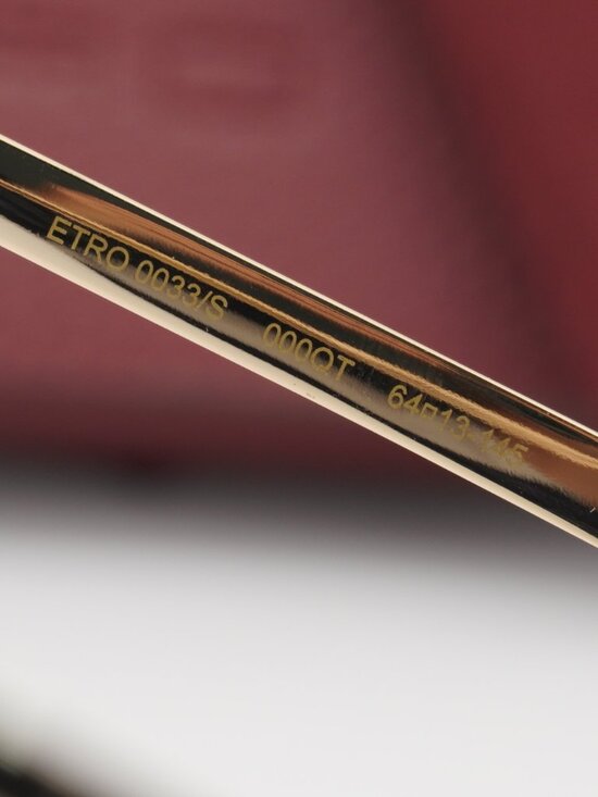 ETRO 0033/S 0000 QT Aviator Sunglasses - Gold / Green